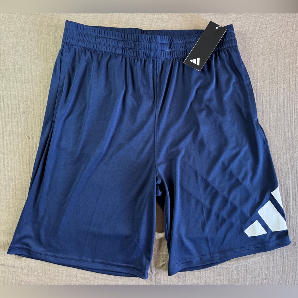 NWT Adidas Youth Navy Blue Shorts with Pockets